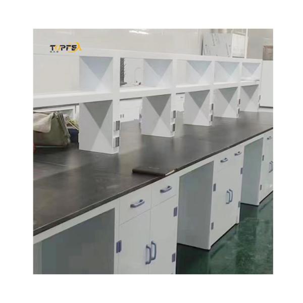 Quality Alkali Resistant Polypropylene Lab Bench Island Workstation H850mm for sale