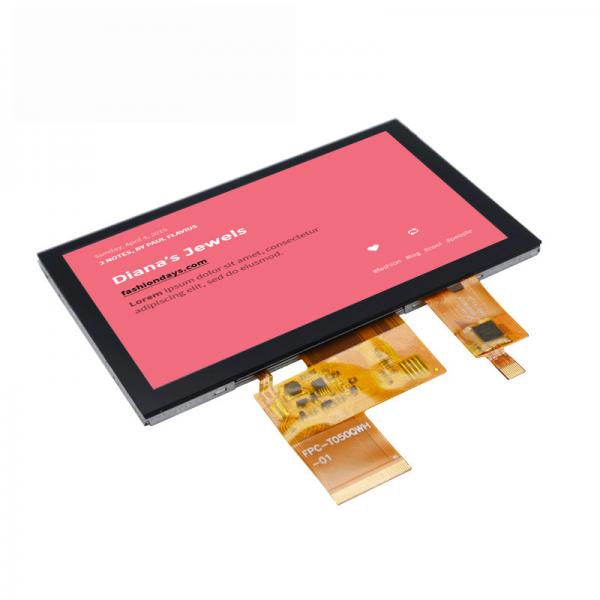 Quality 800x480 Touch Screen TFT Display 5 Inch 40 PINS 24bit RGB 420 CD/M2 for sale