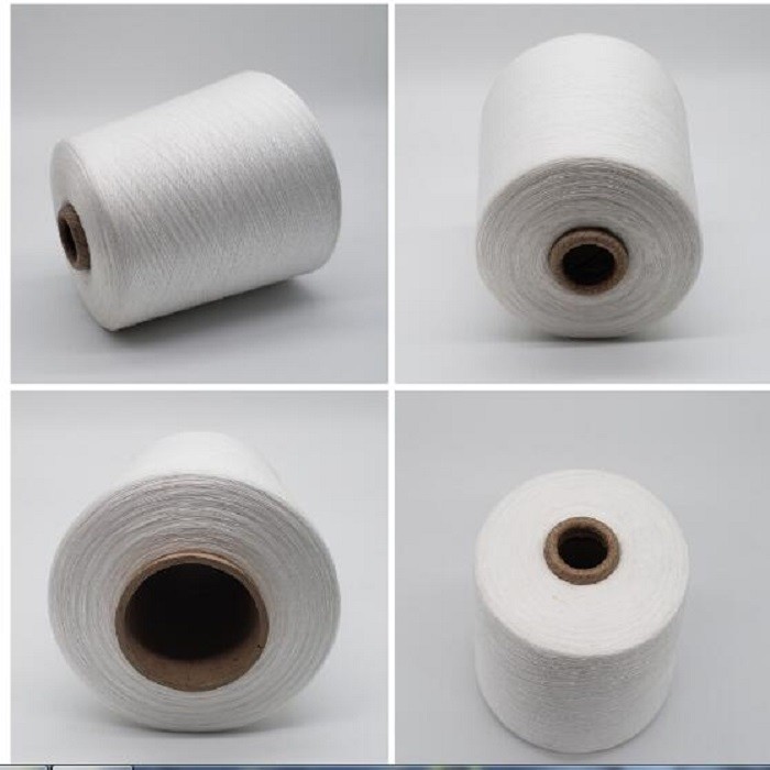 China Knitting Weaving Spun Polyester Yarn For Staple Fiber 1.33d X 38mm factory