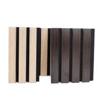 Quality Sound Proof Acoustic Slat Wood Wall Panel Polyester Wooden Acoustic Panels for sale
