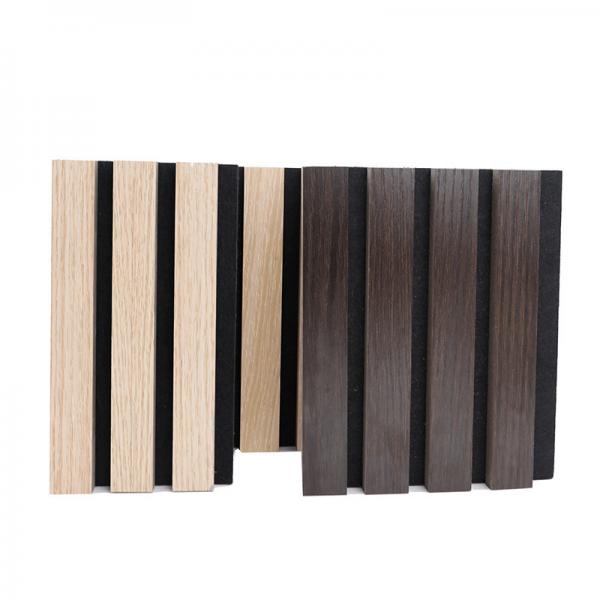 Quality Sound Proof Acoustic Slat Wood Wall Panel Polyester Wooden Acoustic Panels for sale