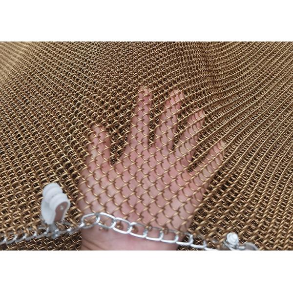 Quality 1.5mm Metal Mesh Drapes For Fireplace Room Dividers for sale