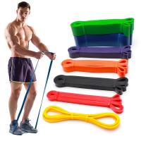 China Fitness Emulsion Stretching Resistance Band 9 size 5-255lbs Customized Logo factory