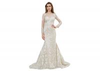 China European Style Long Ball Gown Wedding Dresses Lace Mermaid Design Champagne Color factory