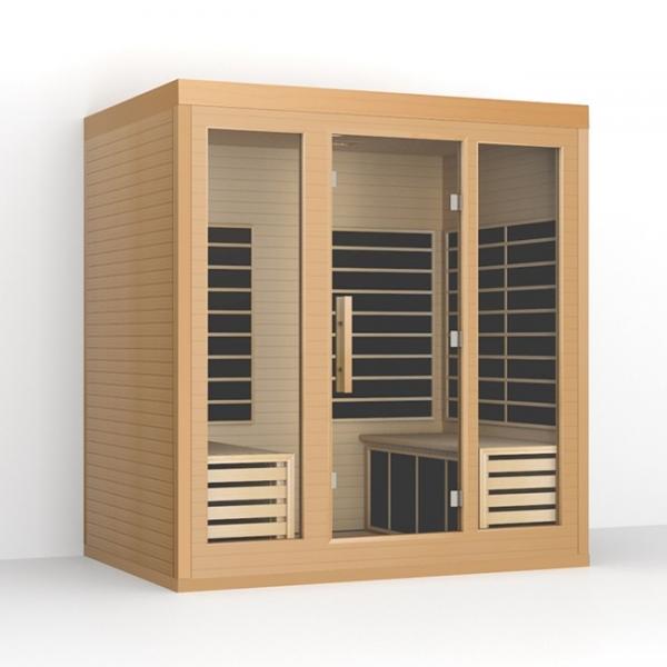 Quality Indoor Hemlock Wood Full Spectrum Infrared Sauna Room 4 Person for sale