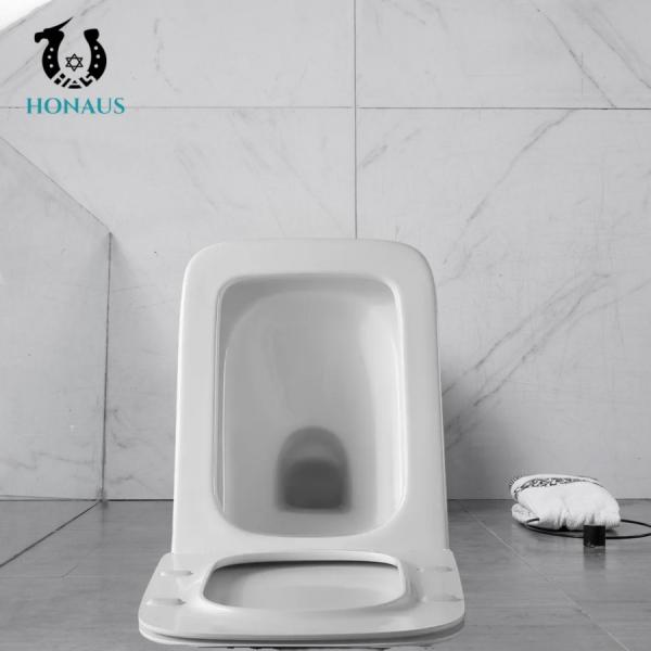 Quality High End European Ceramic Wall Hung Toilet With Rimless Square Shape Water for sale