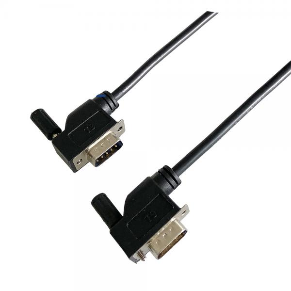 Quality DB9 Pin Extension Male To Female Serial Cable Multi Angle Left And Right for sale