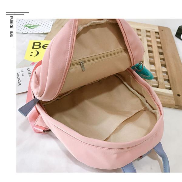 Quality Women Backpack Travel Bag Waterproof Nylon Casual Pink for Teenager Girls for sale
