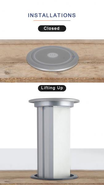 High-end open kitchen worktop used electric lifting pop up outlets with speaker