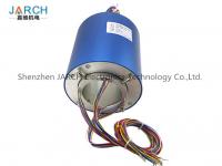 China 2 ~ 72 Conductors blue 140mm through bore electrical slip ring / brush slip ring factory