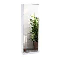 China Full Length Mirror Shoe Cabinet Multi Functional Save Space MDF With Melamine factory