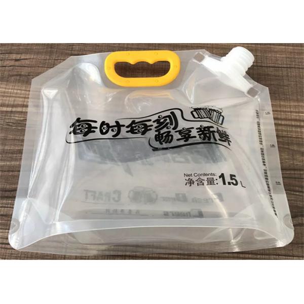 Quality Reusable 3 / 5 Liter Bag In The Box Wine Packaging Pouches With Valve / Cap for sale