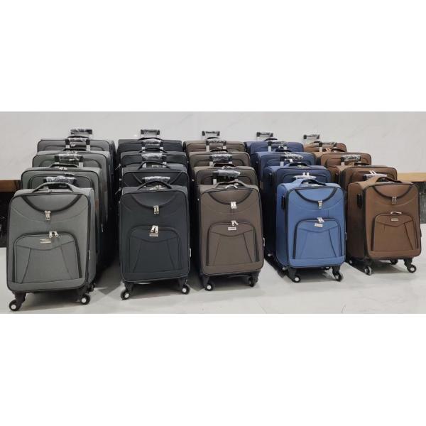 Quality Polyester Medium Fabric Suitcase On Wheels Shockproof Multiscene for sale