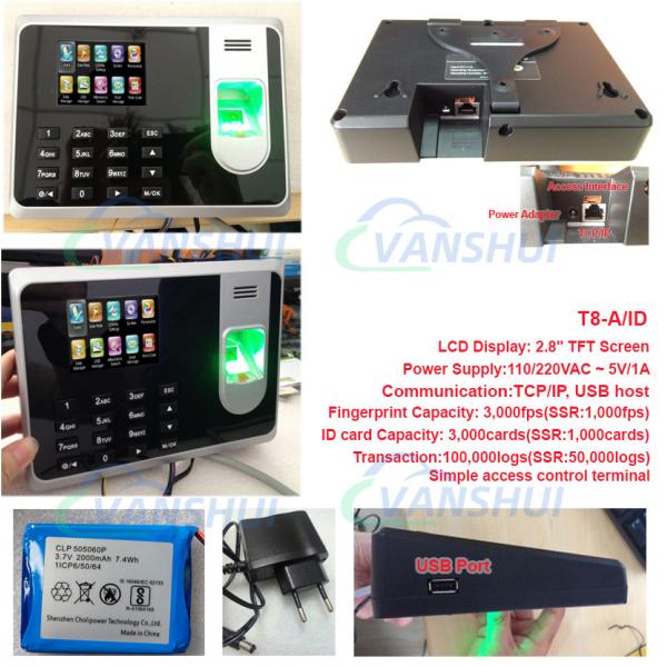 Quality RFID Card Time Fingerprint Attendance System With SSR No Need Software Excel for sale