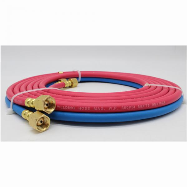 Quality EPDM Rubber Oxy / Acet Twin Welding Hose With Fittings Red And Blue for sale