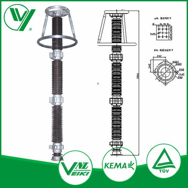 Quality 444KV Outdoor Metal Oxide High Voltage Surge Arrester Class A without Gaps for sale