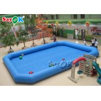 China Inflatable Swimming Pool Double - Stitched Blue Inflatable Pool Float For Commercial Water Park factory