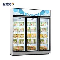 China Triple Glass Door Display Chiller Reach In Freezer 1600L Fan Cooling factory