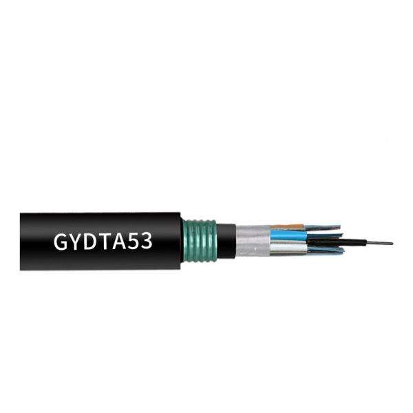 Quality GYDTA53 48 Strand Fiber Optic Cable , Direct Burial G652d Fiber Cable for sale