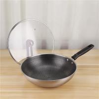 China Stainless Steel Non Stick 32cm Fry Pan LFGB Certification Honeycomb Frying Pan factory