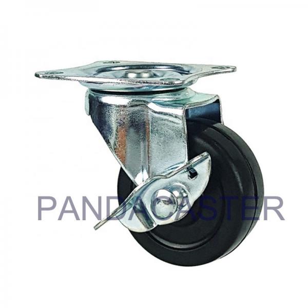 Quality Black Hard Rubber Casters 44lbs Swivel Caster Wheels For Furniture for sale
