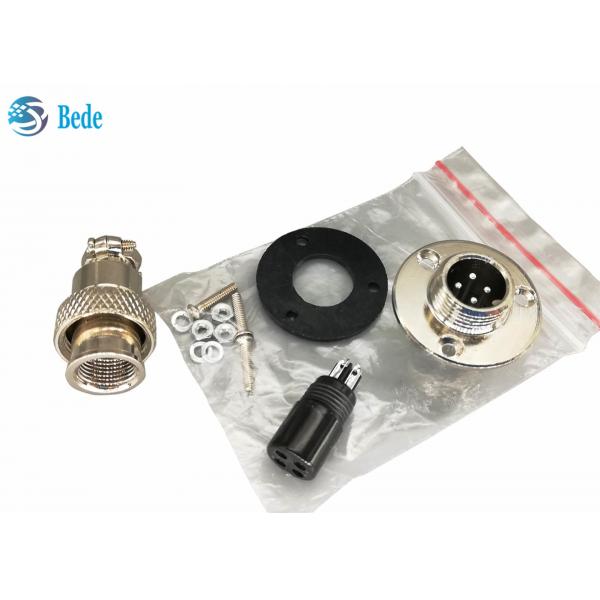 Quality Round Flange 2~7 Pins Gx12 Aviation Connector 3A 200V For Panel Mounting for sale