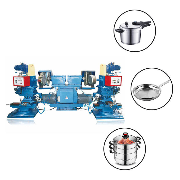 China stainless steel cookware sets pots and pans outer polishing machine factory