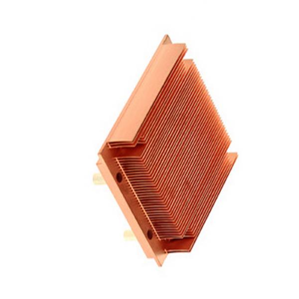 Quality Brass / Bronze Copper Heat Sink , CPU Cooler Extrusion Heat Sink for sale