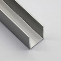 China AISI 6082 Aluminium U Channels 200*75mm 2 Inch Silver Anodized Brushed ISO Certificate factory