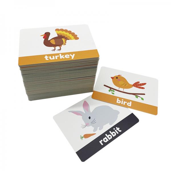 Quality Recycled Learning Flash Cards CDR PSD Design For Children Word Education for sale
