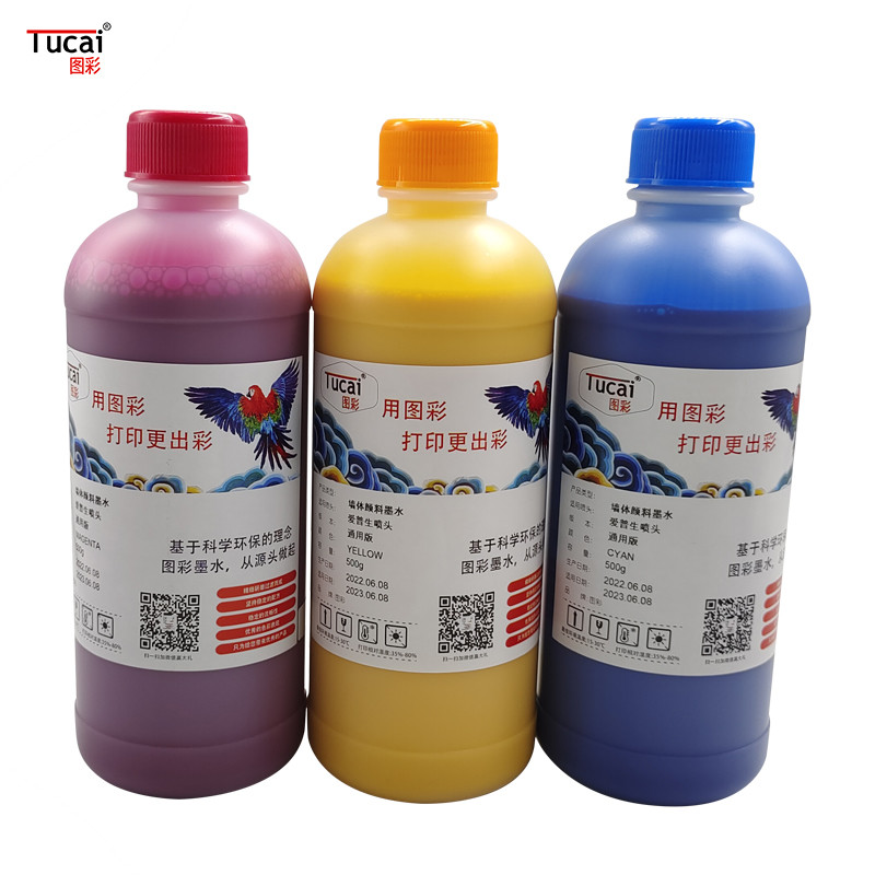 China 500 ml wall ink pigment ink for epsonDX5/tx800/xp600/3200 for Indoor and outdoor wall spray painting factory