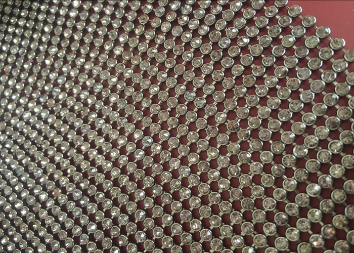 China Gunmetal Crystal Rhinestone Metal Sequin Fabric Decoration Cloth CE Approved factory