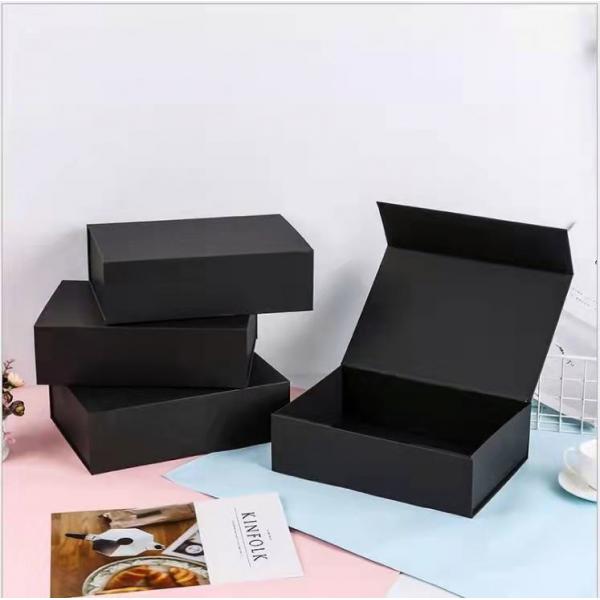 Quality Customized Black Magnetic Shoe Box Paperboard Fancy Packaging Box for sale