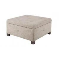 China Square Bedroom Fabric Storage Bench For End Of Bed , Folding Ottoman Bench Seat factory