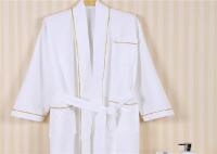 China Waffle Cotton White Color Hotel Bathrobes Towel For Robe Skin Friendly factory