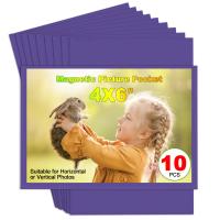 Quality Recyclable Magnetic Photo Frames 6x4 Purple Color Smooth Surface Home Use for sale
