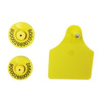 China Yellow RFID Ear Tag With TPU And ICAR Ear Tag ISO11784/5 FDX-B factory