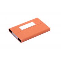 China Debossing Name Card Holder Magnetic Closure Zinc Alloy Pu Leather Card Holder factory