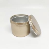 China Tea Aluminum Tin Plate Cans Screw Top Round Candle Spice Tins Containers factory