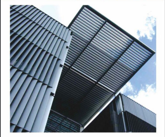 Quality Vertical Aluminum Sun Shade Louvers With Airfoil System For Ventilation for sale