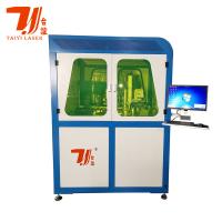 China Automatic CO2 Laser Marking Engraving Machine for Wood Bottle Cap Plug Stoppers for sale
