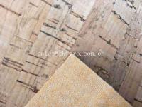 China Decorative A Grade Rubber Sheet Roll , Upholstery Cork Leather Fabric for Bag Shoe factory