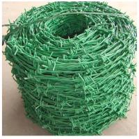 China Pvc Coated Barbed Wire Iron Fence Polyvinyl Chloride Coated Barbed Wire Pvc Fence factory
