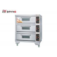 China Stainless Steel Three Deck Electric Bread Bakery Oven for sale
