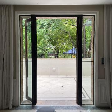 Quality Trackless Retractable Aluminium Mosquito Sliding Mesh Door for sale