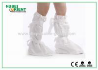 China Blue Polyethylene Shoe Covers Disposable Boot Covers Light-weight For clinic/laboratory factory