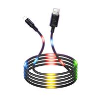 China Voice Control Colorful LED Light Up Micro USB Data Cable For Phone Power Data Charger factory
