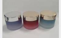 China Glass Cosmetic Jar With Lids / Cosmetic Pots Cream Bottles / Cream Jar / Glass Cosmetic Packaging factory