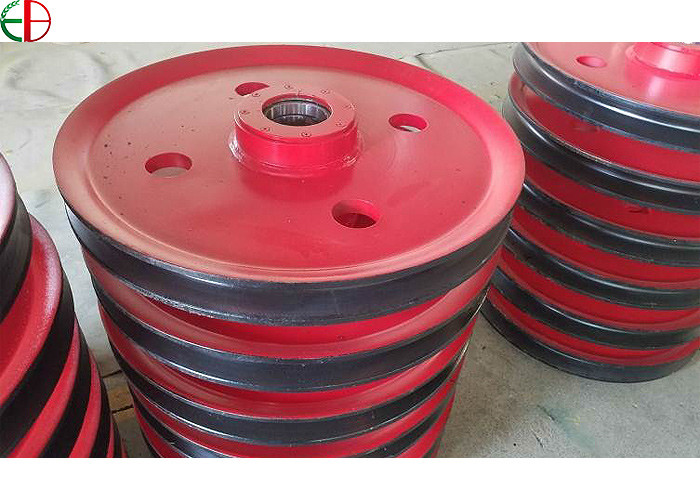 China D505x63mm 45 Carbon Steel Custom Open Die Forging Sheave Cast Steel Rope Sheave factory