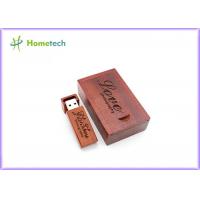 Quality Engraving USB Wooden Memory Sticks Customized Logo 128MB - 64GB Capacity for sale